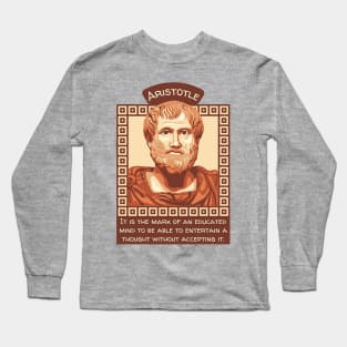 Aristotle Portrait and Quote Long Sleeve T-Shirt